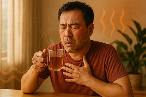 Uống trà cam thảo có bị nóng trong không ?