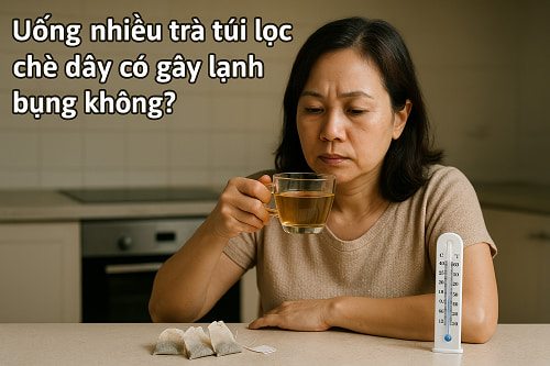 Uống nhiều trầ túi lọc chè dây có gây lạnh bụng không ?
