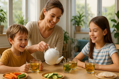 Phụ huynh lo lắng điều gì kho trẻ nhỏ dùng trà bạc hà ?