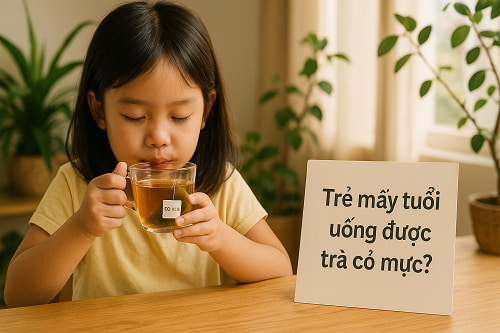 Trẻ em bao nhiêu tuổi uống được trà túi lọc cỏ mực ?