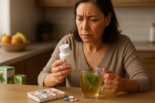 Người dùng thuốc hoặc thực phẩm chức năng có nên dùng trà bạc hà không ?