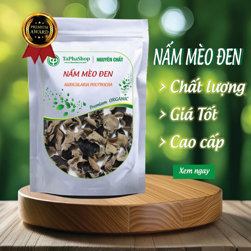 Sản phẩm nấm mèo đen sạch, chuẩn hóa từ Thảo Dược Tấn Phát