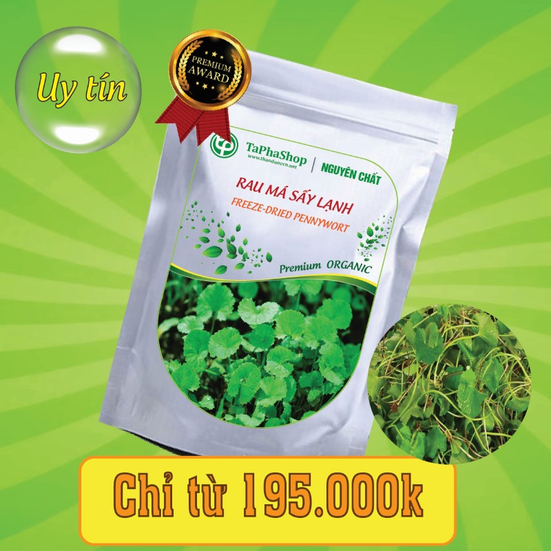 Công dụng rau má sấy lạnh hỗ trợ điều trị mụn
