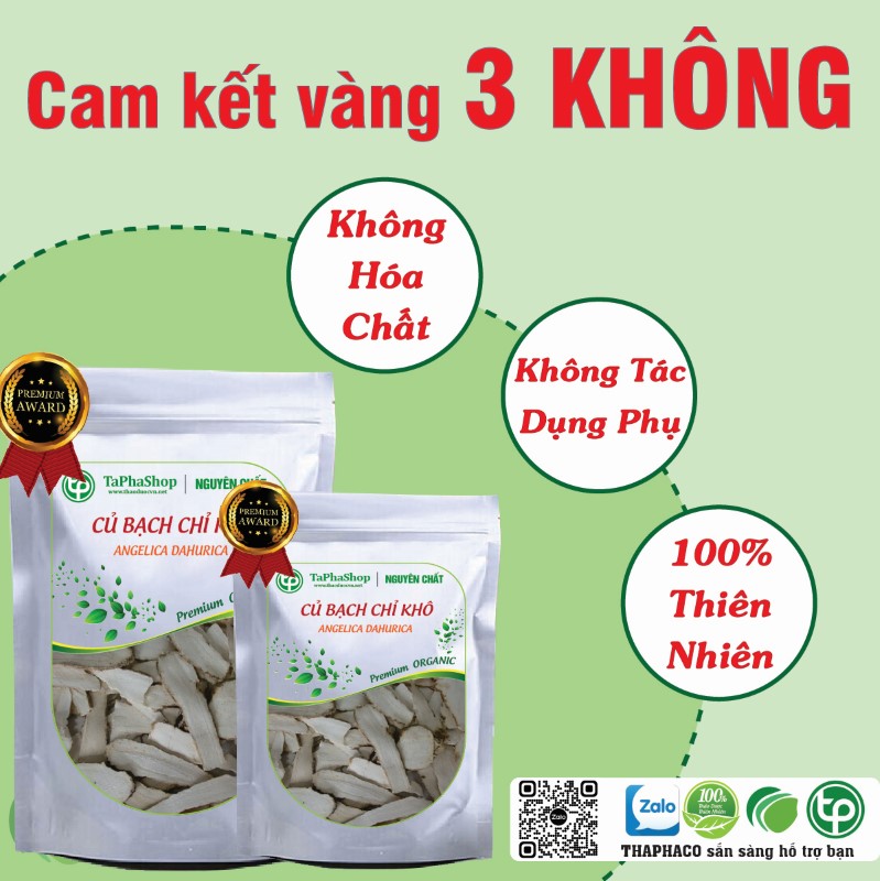 Củ bạch chỉ khô hỗ trợ triệu chứng cảm cúm