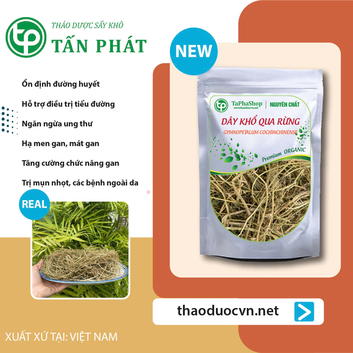 Dây khổ qua rừng sấy khô