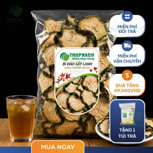 Bí đao sấy lạnh được sản xuất bằng công nghệ hiện đại