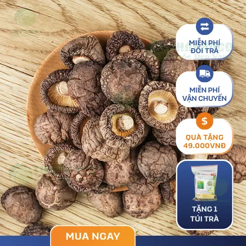 Ngâm nấm đông cô sấy khô trong nước ấm hoặc lạnh