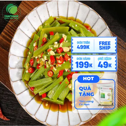 Rau tiến vua khô sau khi ngâm nước và sơ chế