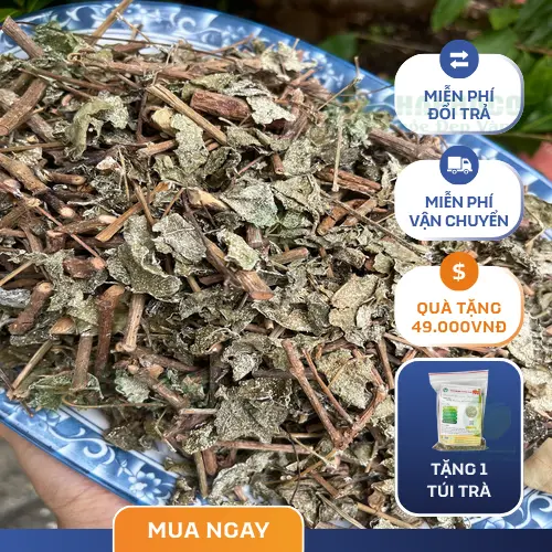 Hình ảnh chè dây khô chất lượng cao với màu xanh xám tự nhiên