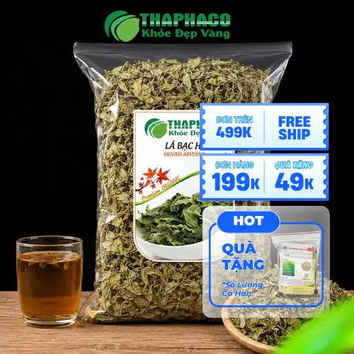 Lá bạc hà tươi xanh