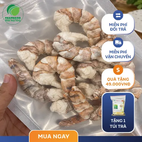 Nguyên liệu tôm sú tươi ngon được tuyển chọn kỹ lưỡng