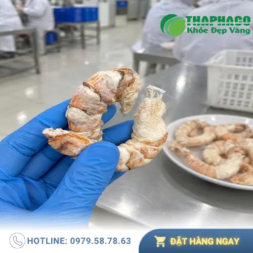 Quy trình sản xuất tôm sấy thăng hoa hiện đại