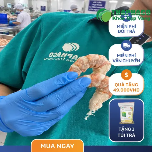 Đóng gói tôm sấy thăng hoa phân phối sỉ lẻ tại TP.HCM