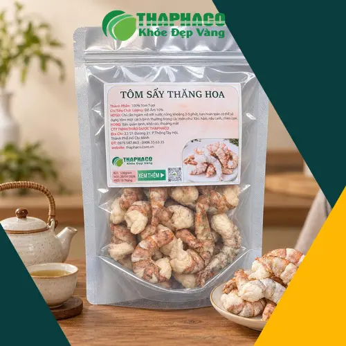 Đóng gói tôm sấy thăng hoa tiêu chuẩn